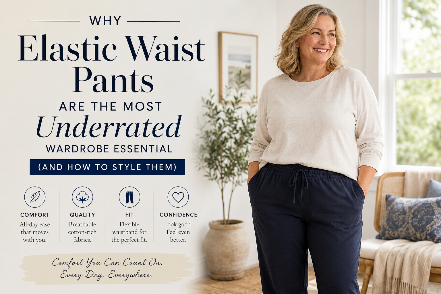 Why Elastic Waist Pants Are the Most Underrated Wardrobe Essential (And How to Style Them)
