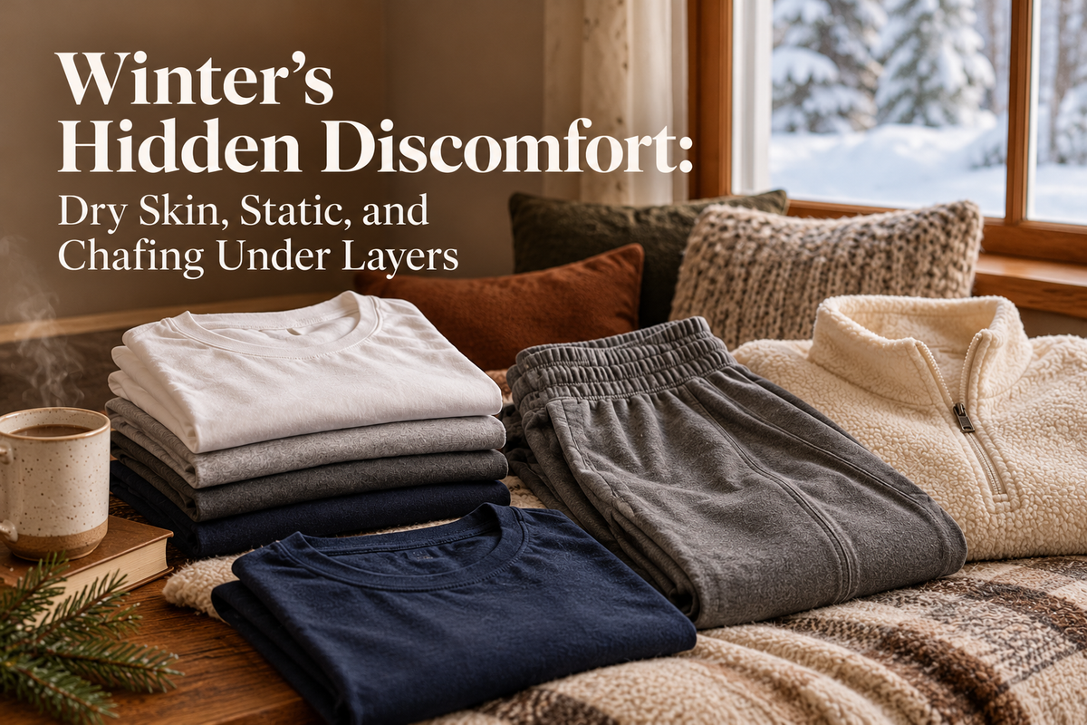 Winter's Hidden Discomfort: Dry Skin, Static, and Chafing Under Layers