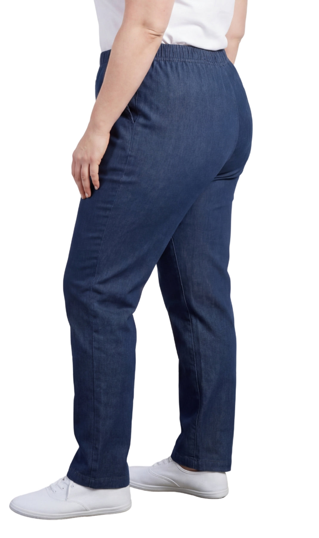 Women's Lightweight Pull-On Denim Jeans with Elastic Waist – Relaxed Fit Stretch Jeans for Casual Everyday Wear 3