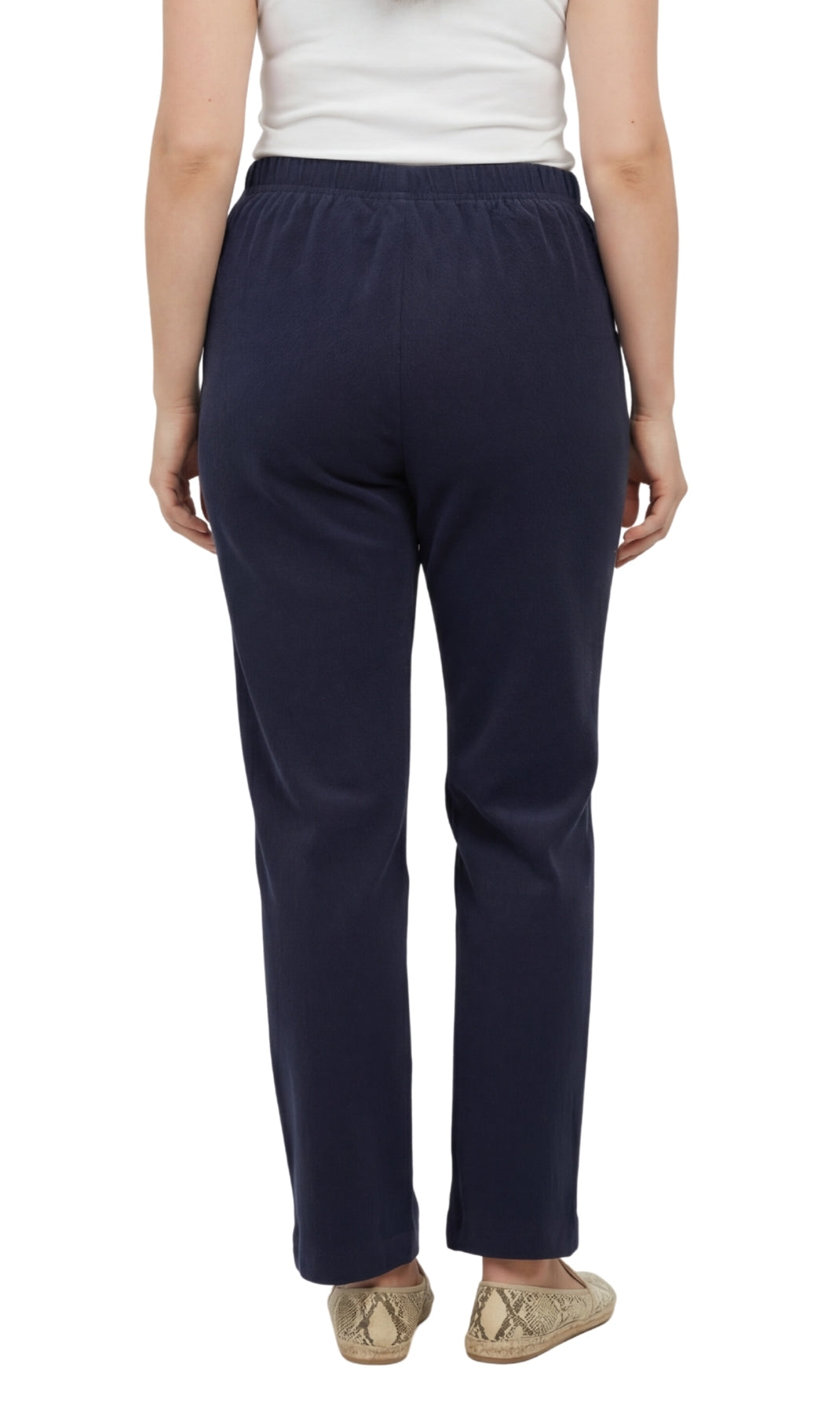 Womens Pull On Fine Wale Corduroy Pants with soft-covered elastic waist 24