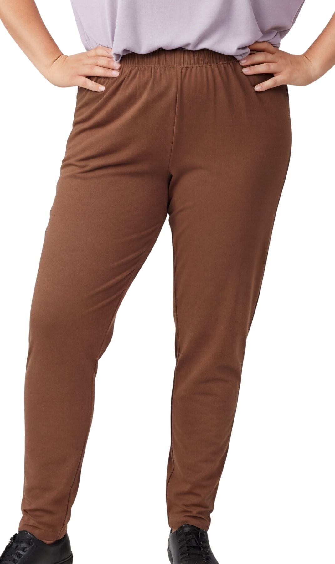 Women's Premium Cotton Stretch High-Waisted Black Leggings - Dressy Comfort in an Everyday Essential 6