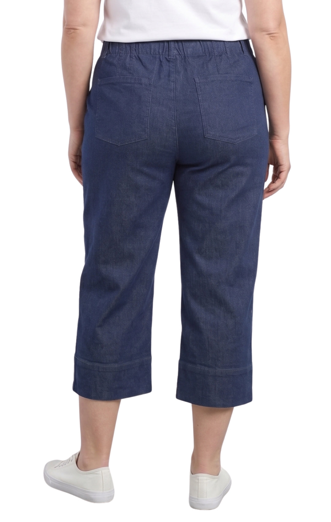 Women’s Lightweight Straight Leg Casual Denim Capri Pants in Cotton Blend Fabric 8
