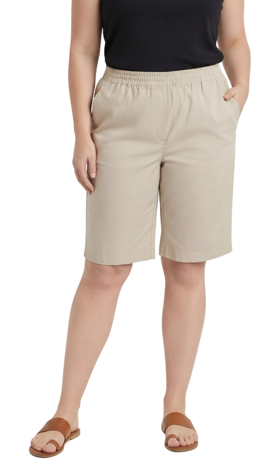 Women's Easy Pull on Bermuda Shorts in Denim and Twill 39