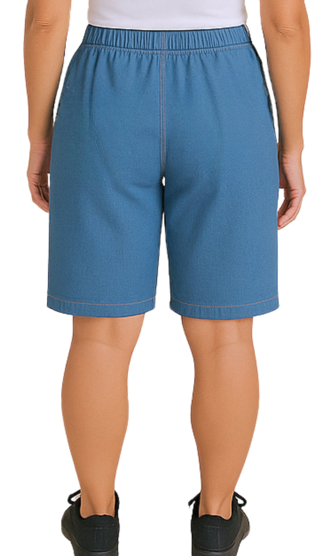 Women's Easy Pull on Bermuda Shorts in Denim and Twill 9