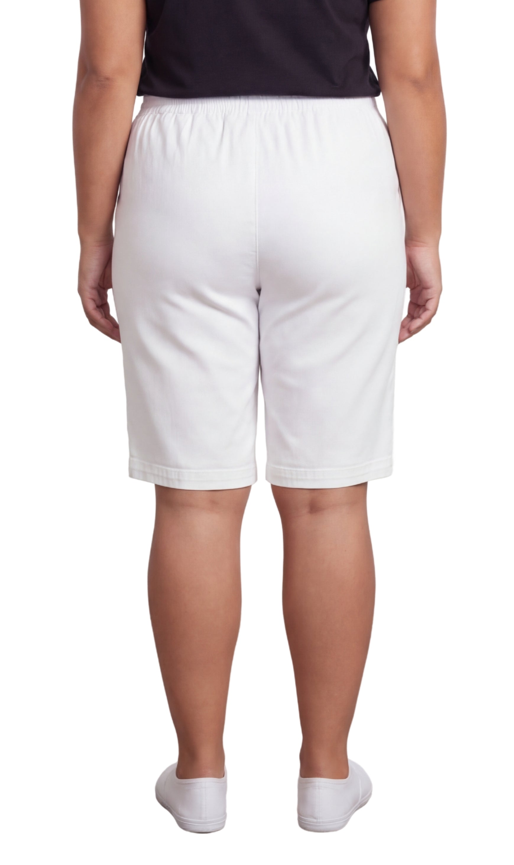 Women's Easy Pull on Bermuda Shorts in Denim and Twill 38