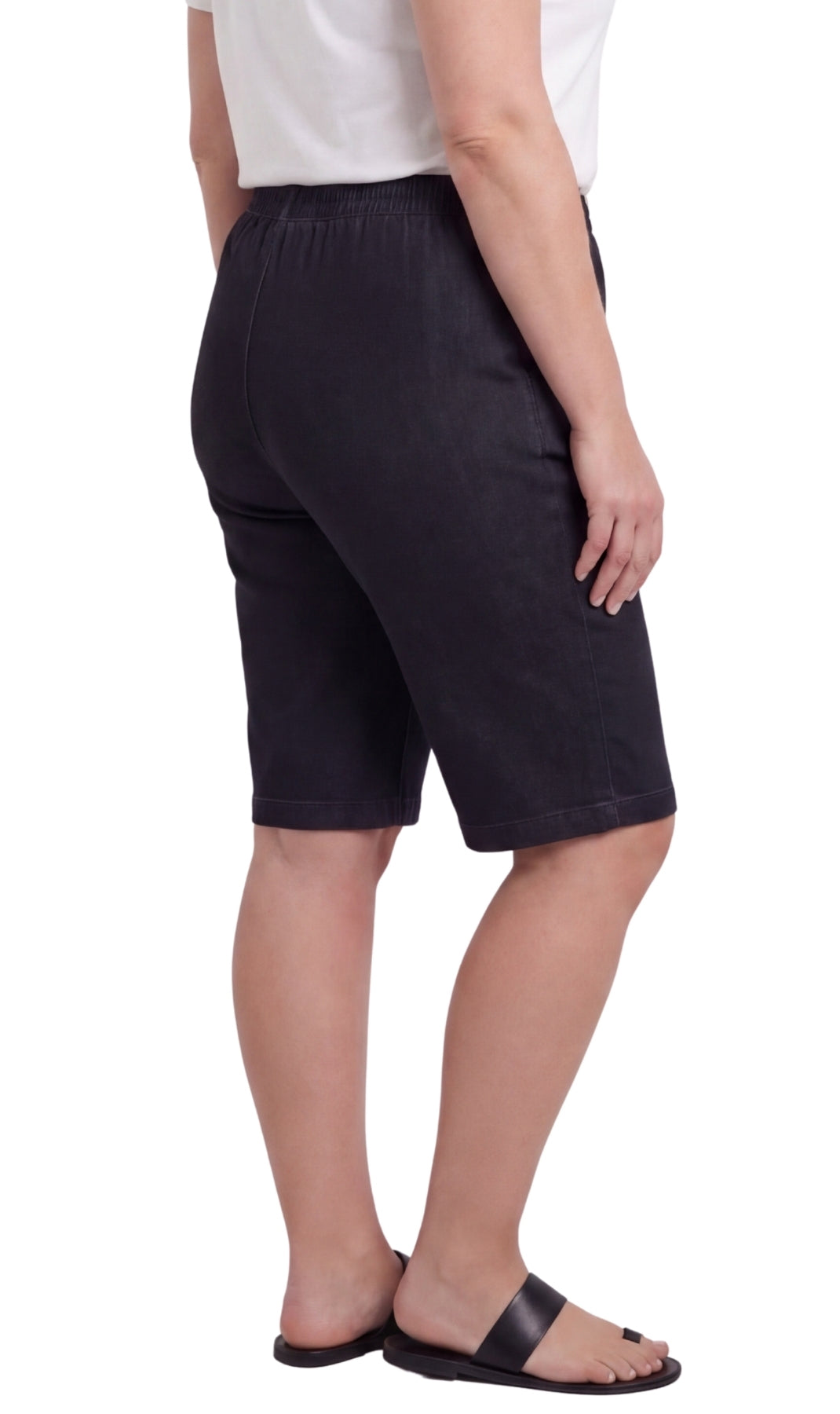 Women's Easy Pull on Bermuda Shorts in Denim and Twill 42