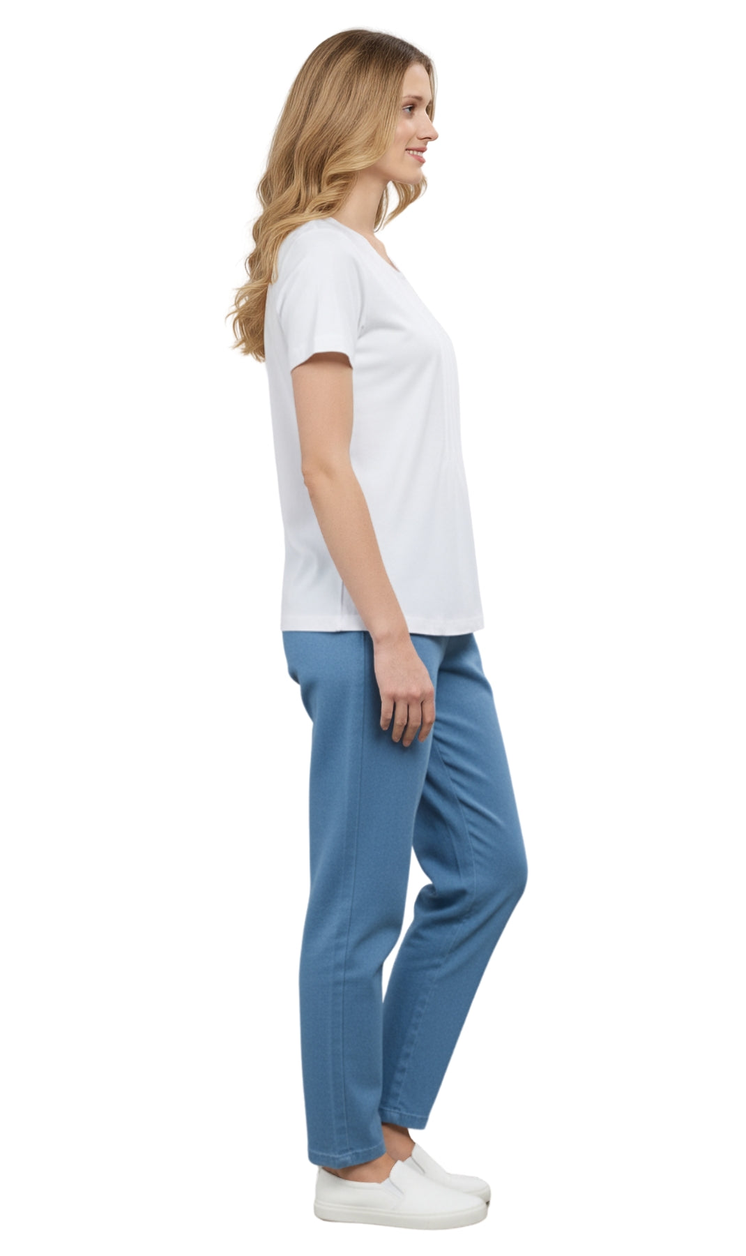 Women's Relaxed Fit Short-Sleeve Crew neck knit Tee Shirt 20