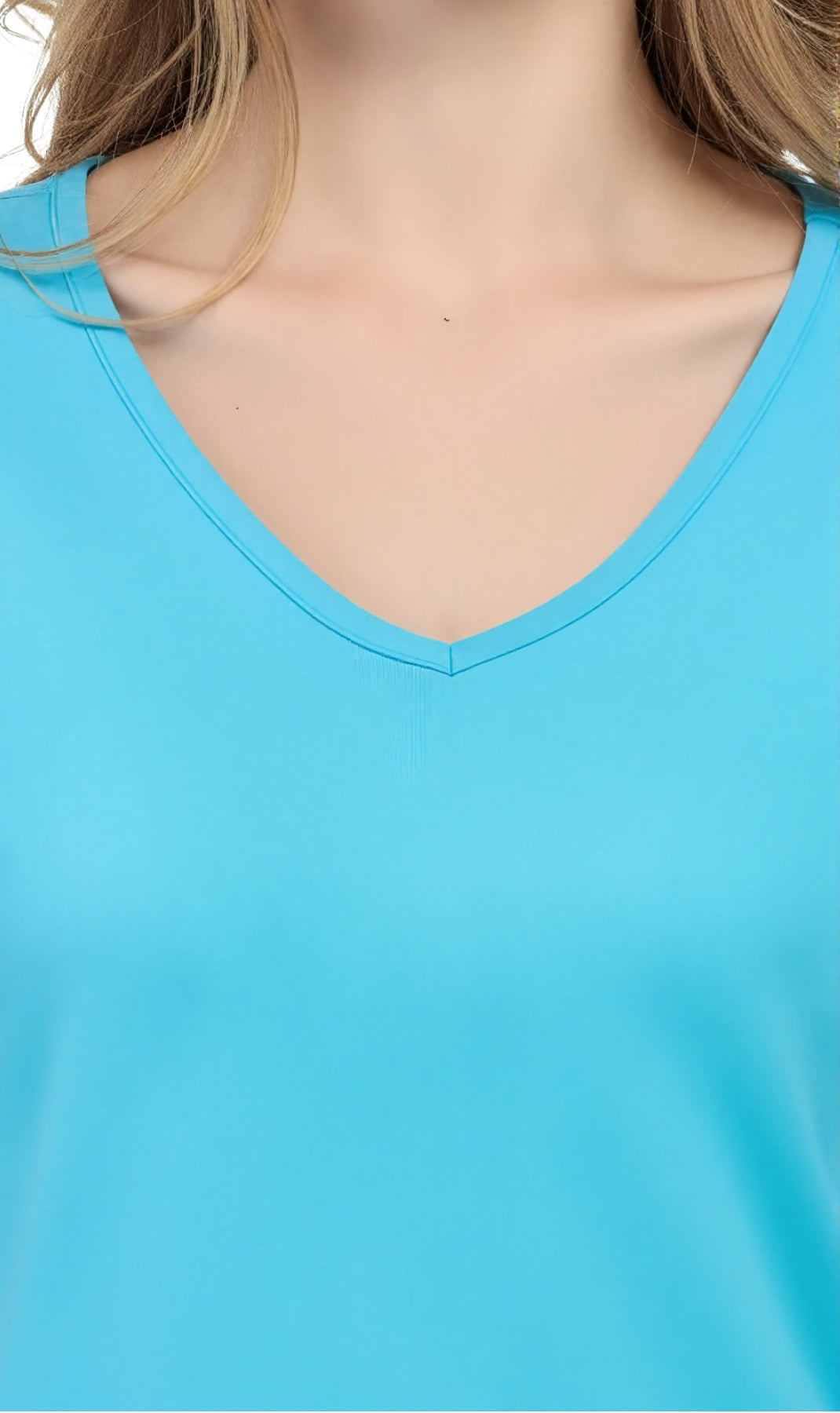 Women's Perfect Short-Sleeve V-Neck Tee Shirt - Cotton blend and Wrinkle Resistant 23