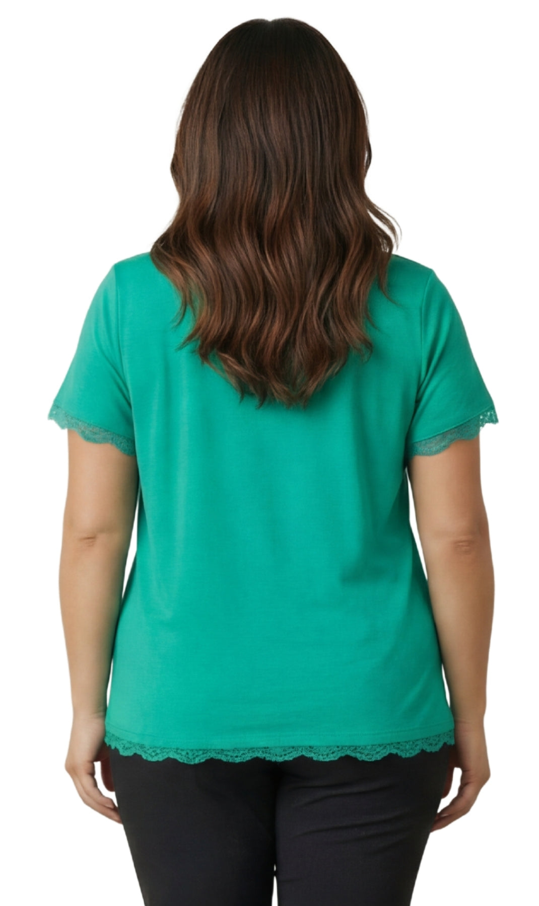 Women's V-neck Short Sleeve Tshirt with A Three Button Placket 16