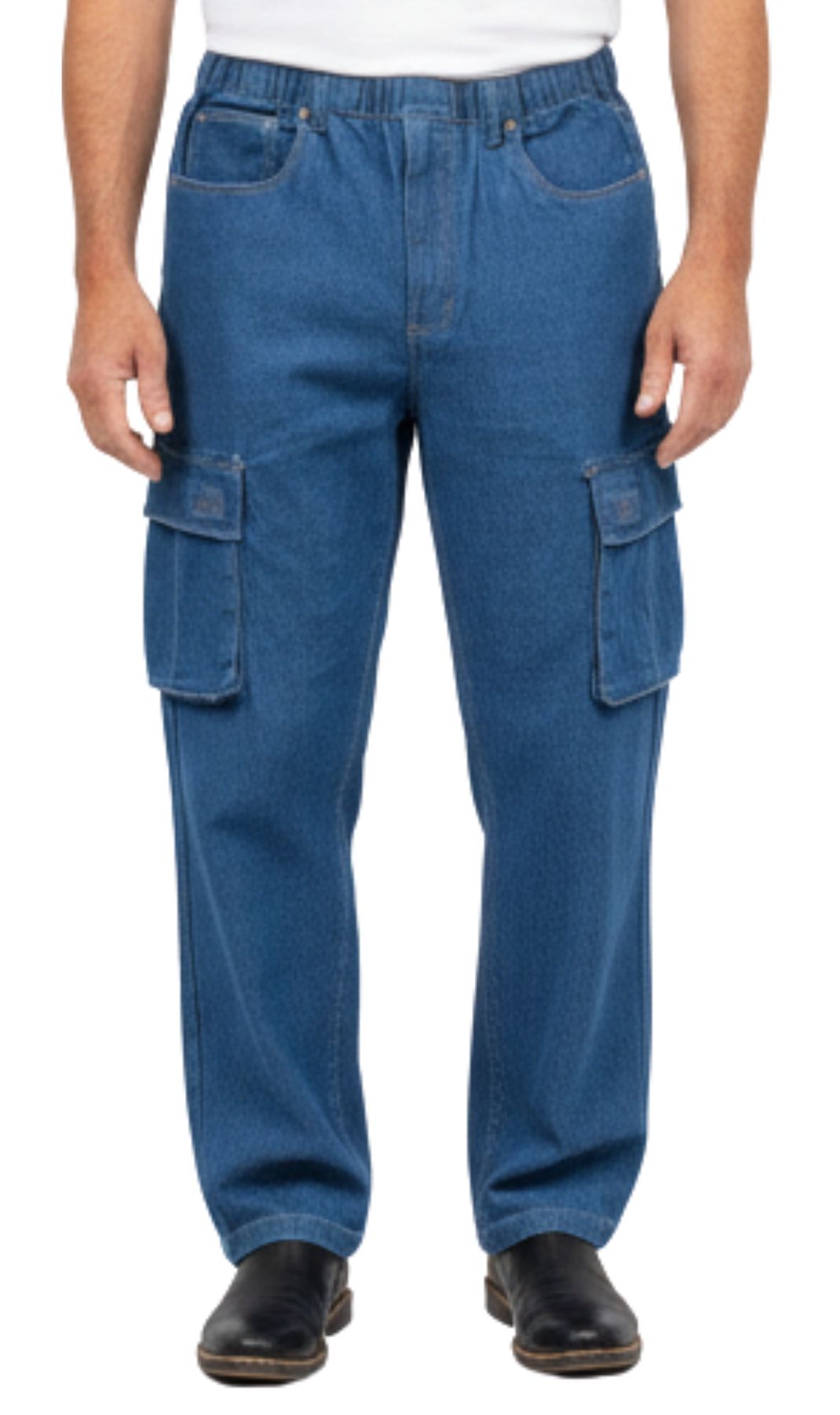 Men's Lightweight Double Cargo Pocket Pull-On Jeans 18