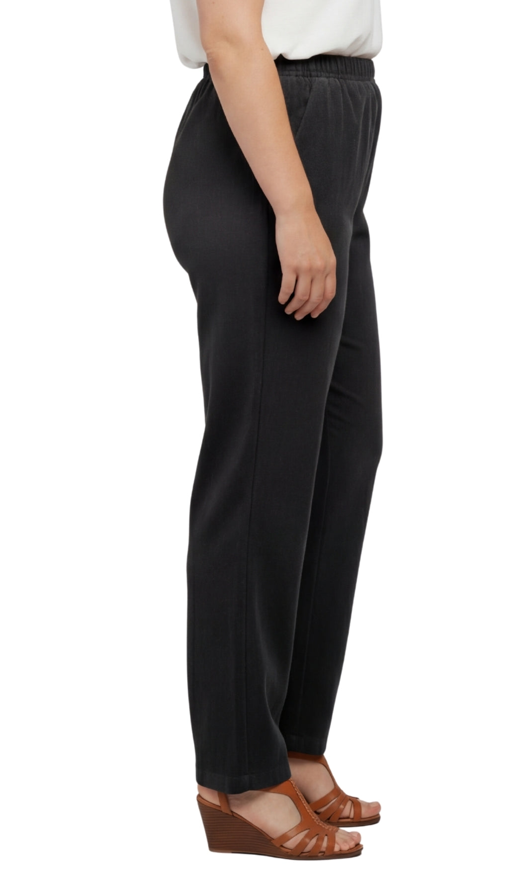 Women's Lightweight Pull-On Denim Jeans with Elastic Waist 18
