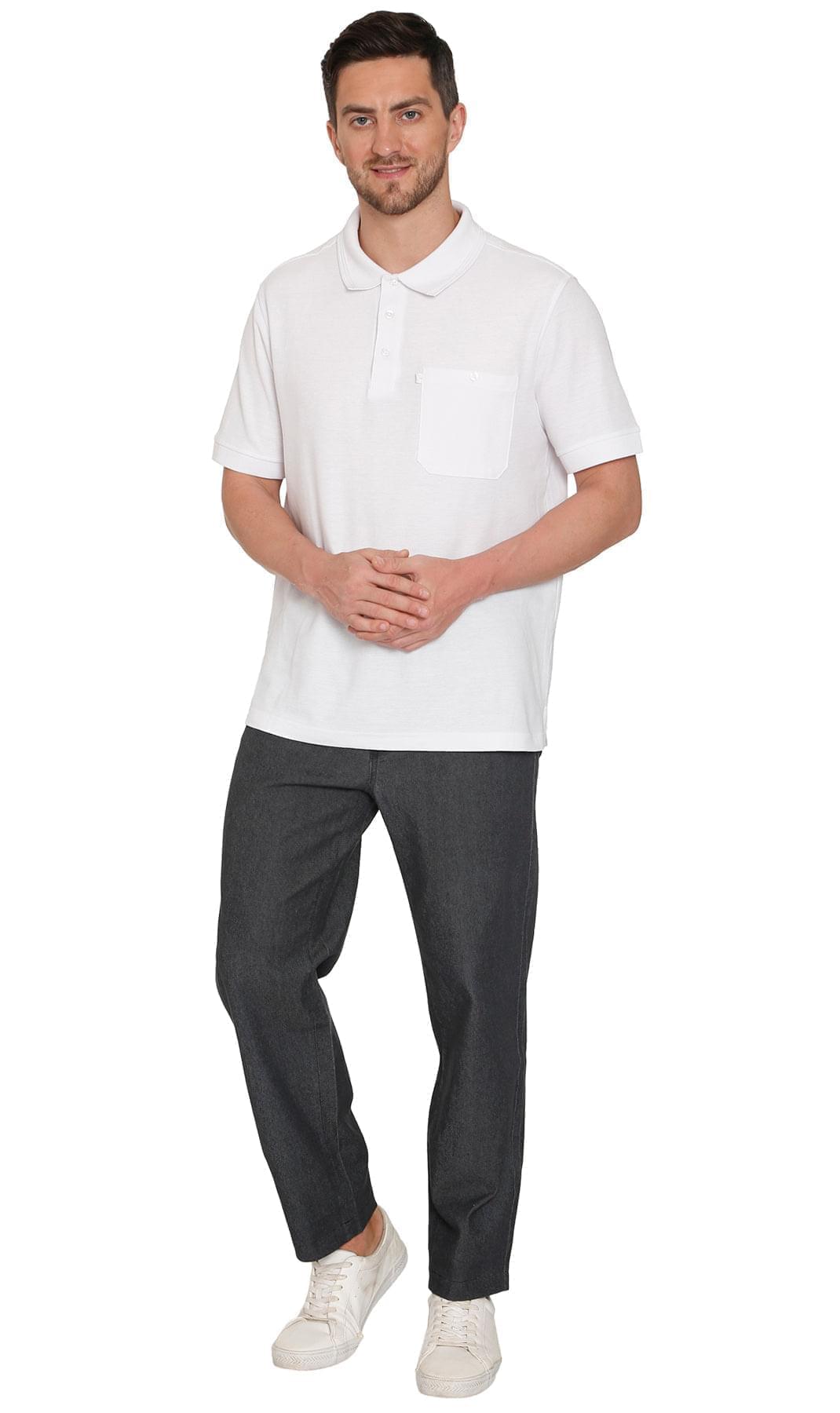 Turtle Bay New York Men's Casual Elastic Waist Denim Pull on Jeans Pants - Black- Full-  TURTLE BAY APPAREL