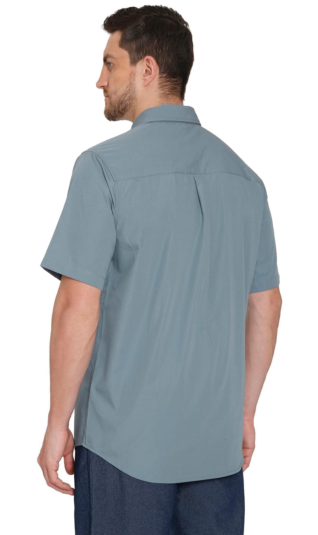 Men's Explorer Easy Snap Shirt - Multi-Pocket Organization - Back- TURTLE BAY APPAREL