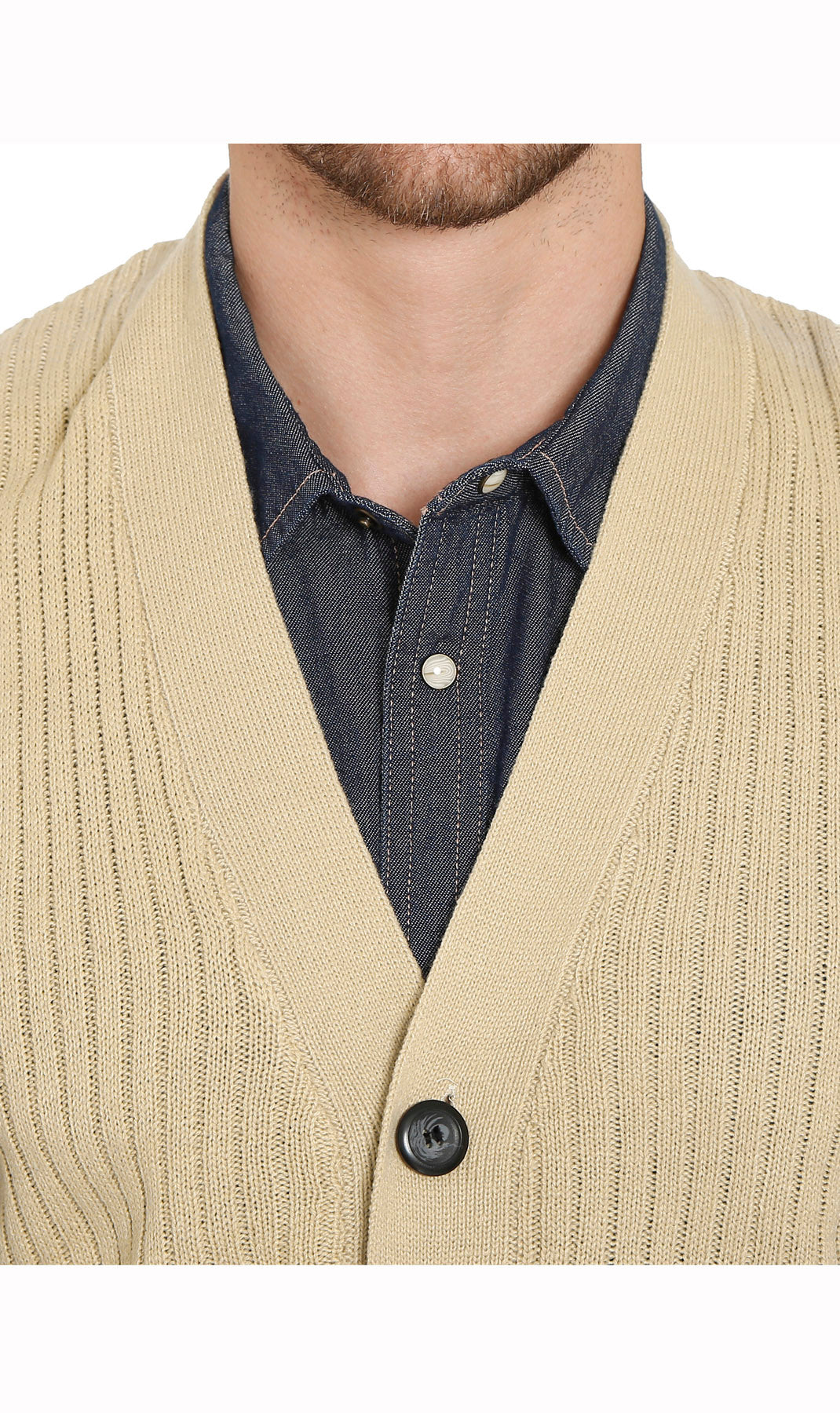 Men's Relaxed Fit Rib Knit Sweater Vest - Button Front with Pockets 35