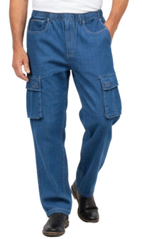 Men's Lightweight Double Cargo Pocket Pull-On Jeans