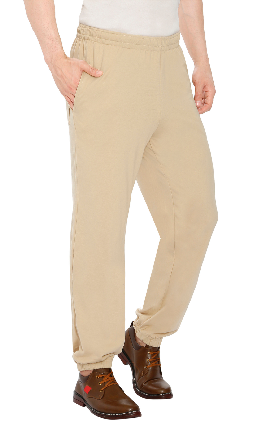 Mens Pull On Elastic Waist Knit Pants - Relaxed Dressing for Comfort 35