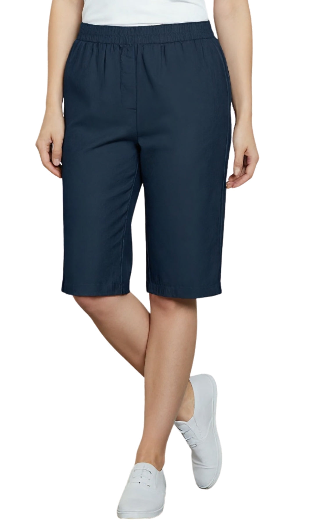 Women's Easy Pull on Bermuda Shorts in Denim and Twill 54