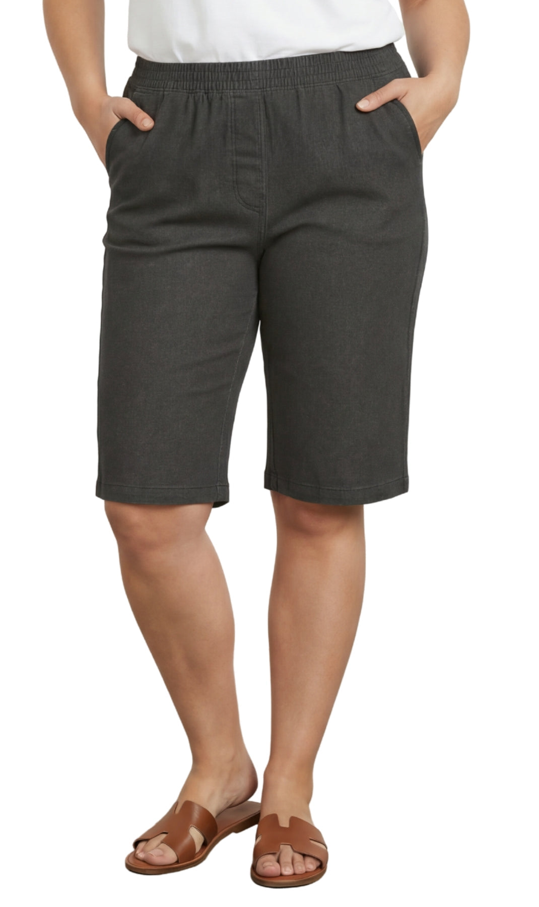 Women's Easy Pull on Bermuda Shorts in Denim and Twill 59