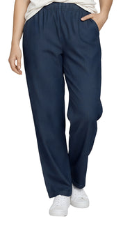 Women’s Lightweight Pull-On Denim Jeans with Elastic Waist – Relaxed Fit Stretch Jeans for Casual Everyday Wear