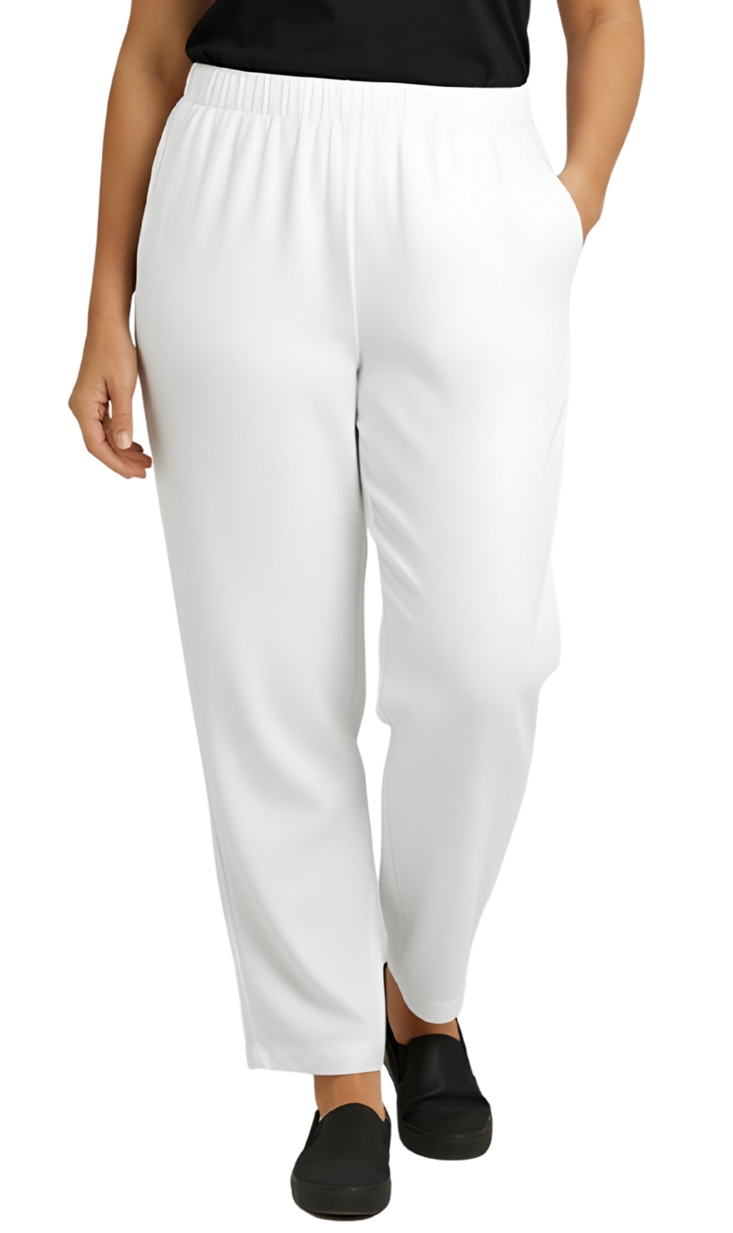 Women's Elastic Waist Pull On Jeans in Denim & Twill - Soft & Lightweight with a bit Stretch 21