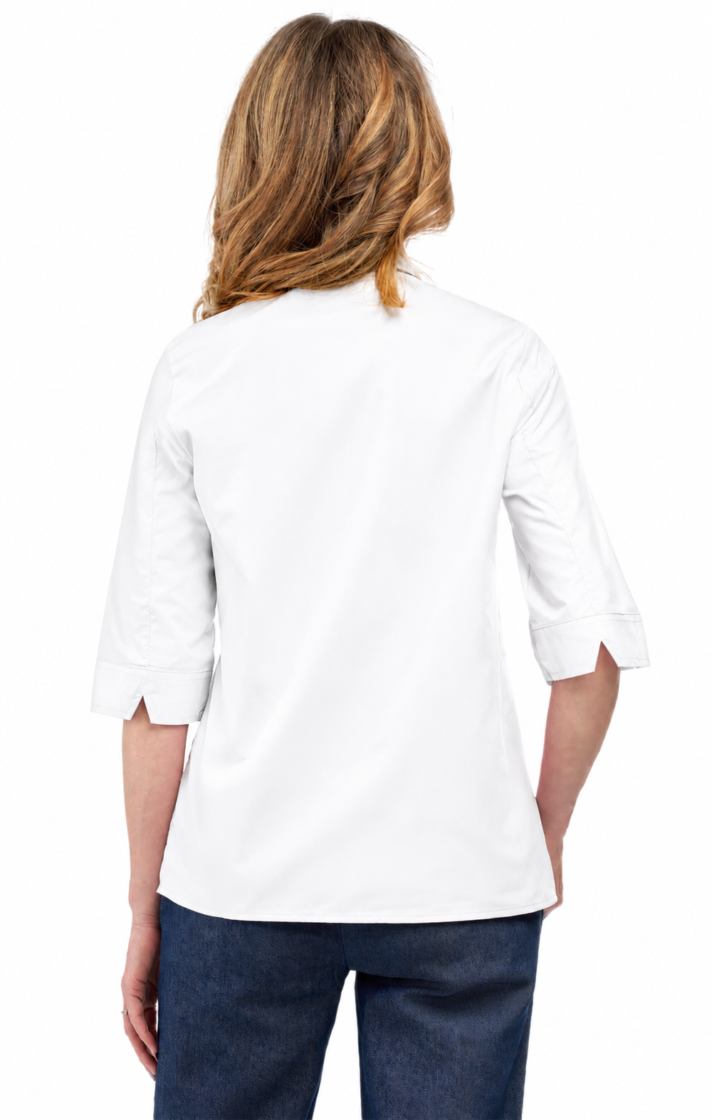 Womens Regular Fit 3/4 Sleeve Button Down Collared Camp Shirt 15