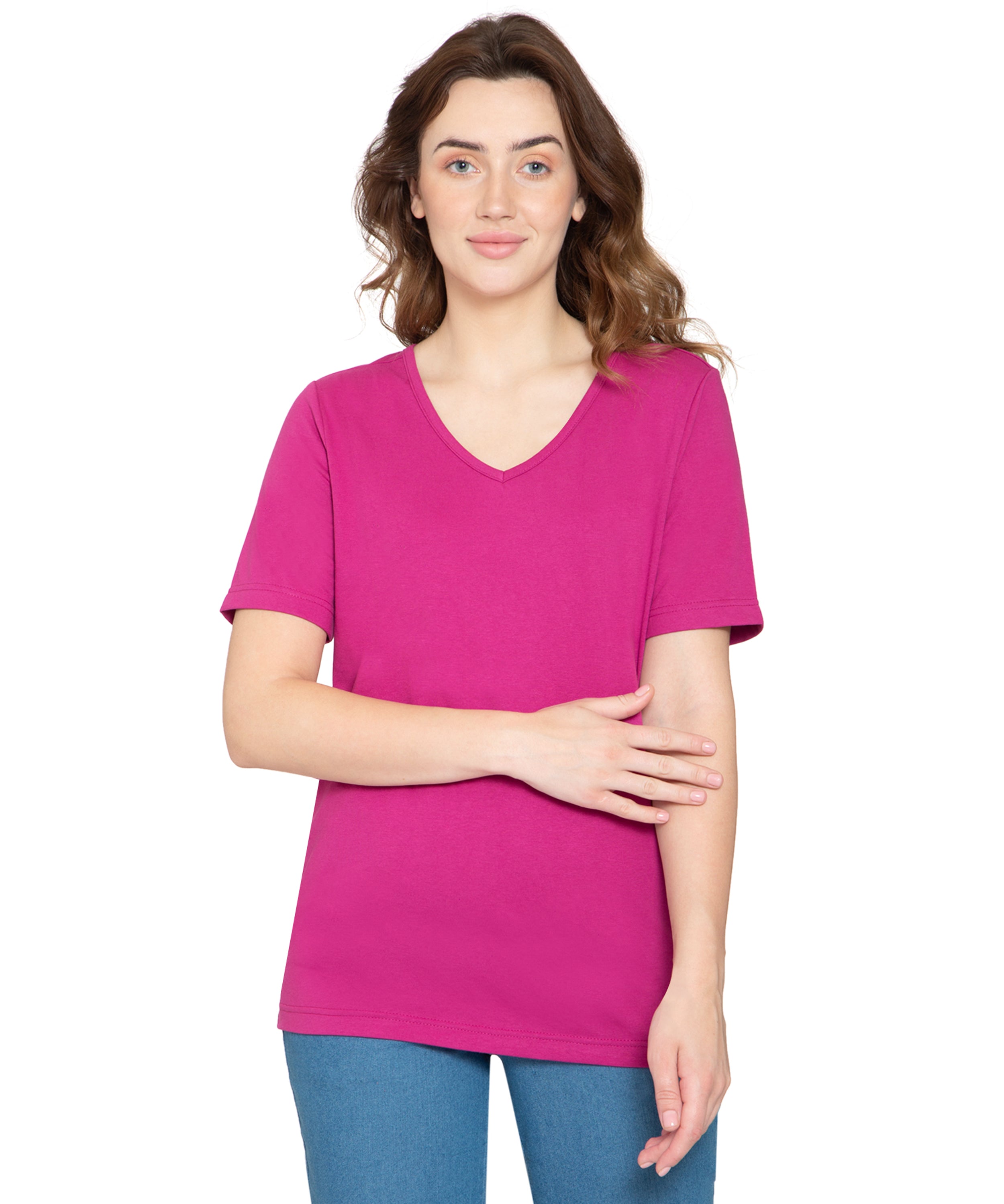 Turtle Bay Apparel Women's Perfect Short-Sleeve V-Neck Tee Shirt